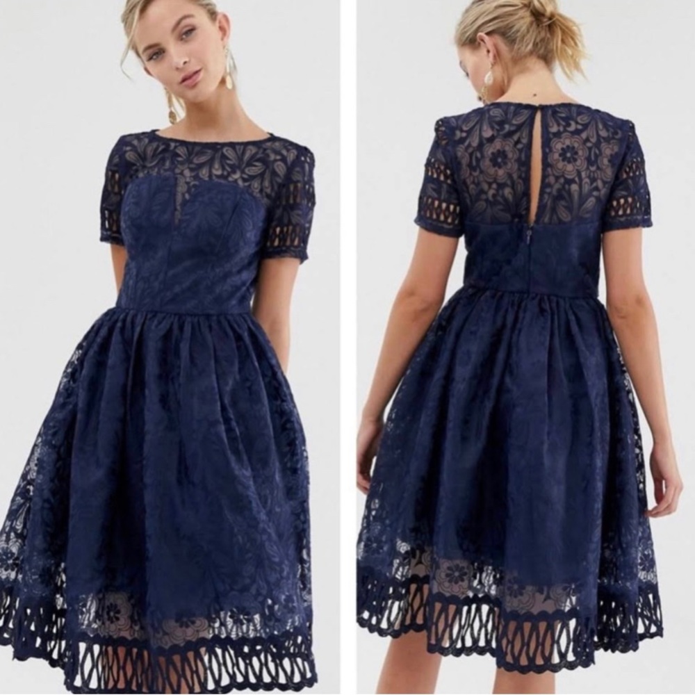 Navy Lace Dress Size 14/16